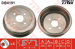 KAMPANA FREN ARKA-(200-4)-(TOYOTA: COROLLA 88>92/CORONA 88>91 ) resmi
