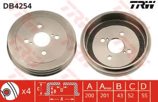 KAMPANA FREN ARKA-(200-4)-(TOYOA: YARIS 99>05 ) resmi