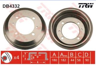 KAMPANA FREN ARKA-(180-4)-(HYUNDAI: ACCENT 95>00 ) resmi