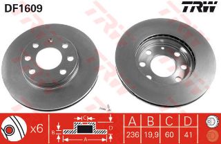 ÖN FREN AYNASI CORSA B-ASTRA F-VECTRA A-ASCONA C-COMBO 94-01 AVEO 06 KALOS 05 236X19.9X6DLXHAVALI resmi