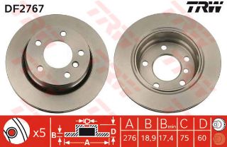 FREN DİSKİ ARKA HAVALI BMW E36 323I resmi