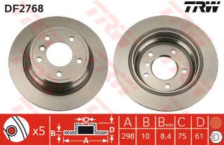 FREN DİSKİ ARKA HAVALI BMW E39 520I resmi