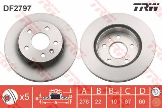 ÖN  FREN DİSKI AYNASI HAVALANDIRMALI V-CLASS W638 V230 - V230TD - V280 V6 - VİTO 2.0 - 2.3D - 2.3TD 96>03 resmi