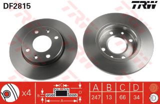 ÖN FREN AYNASI XSARA 1.5D 97-00 1.4İ 97-05 ABSSİZ 206 1.4HDİ 98 306 1.4-1.6 94-01 247.7X13X resmi