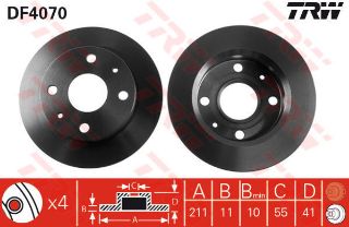 ÖN FREN AYNASI CUORE VI 03 211X11X10 resmi