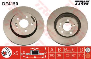 ÖN FREN AYNASI MERCEDES W163 M SERSİ-ML230 98-05 ML430 98-05 ML320 98-02 ML270 CDİ 99 05 resmi
