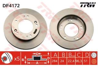 FREN DİSKI ÖN (5D 284MM) SPORTAGE  09-03 resmi