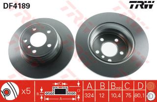 FREN DİSKİ ARKA X5 3.0D 3.0I 4.4I 05 0> resmi