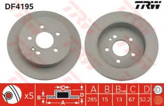 FREN DİSKİ ARKA MERCEDES BENZ M-CLASS 1998 - 2 resmi