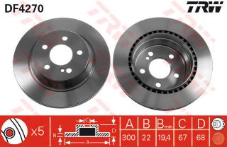 FREN DİSKİ ARKA MERCEDES W204 W211 W219 W212 02> resmi