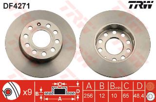 FREN DİSKİ ARKA GOLF V 03> GOLF VI 08> GOLF V JETTA III 05> SCIROCCO 08> CADDY III 04> TOURAN 03> / A3 03> / TOLEDO III 04> ALTEA 04> LEON / OCTAVIA II 04> SUPERB 08> DÜZ 260MM resmi