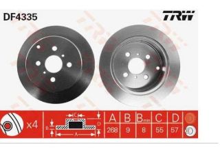 ÖN FREN DİSKİ TOYOTA COROLLA -MATRIX-YARIS resmi