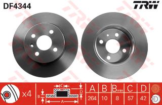 FREN DİSKİ ARKA Z13DT-J Y17DT-Z14XEP CORSA C MERİVA COMBO C 02-08 resmi