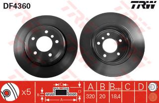 FREN DİSKİ ARKA M47-M54-N43-N46-N52-N53-N47 E60-E61-E63-E64 03-10 resmi