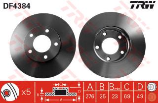ÖN FREN AYNASI HAVALI MAZDA 3 1.4/1.6/1.6DI TURBO 03- MAZDA 5 1.8/2.0/2.0CD 05- resmi