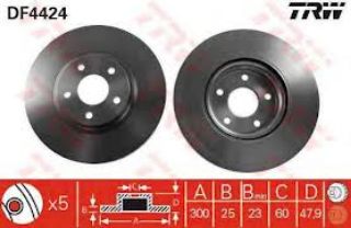 ÖN FREN AYNASI FOCUS 04 07 11 CMAX 04 07 11 KUGA VOLVO C30-S40 C70 V50 17 INC 300X5DL resmi