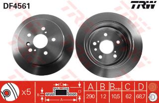 FREN DİSKİ ÖN 2003-2014 TOYOTA: ALPHARD H1, AVENSI S VERSO M2, ISIS M1, PREVIA R3 resmi