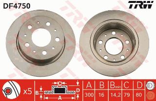 FREN DİSKİ ARKA DUCATO III 06> / BOXER III 06> / JUMPER III 06> DÜZ 300MM resmi