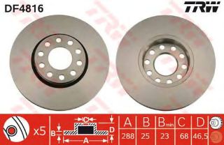 FREN DİSKİ ÖN EXEO PASSAT B5 00> / 100 90> A4 A6 97> / EXEO 09> / SUPERB I 01> resmi