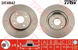 ÖN FREN AYNASI YARİS 1.0VVT-I.1.3 VVT-I.D-4D 01/06 resmi