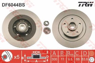 TEKERLEK RULMANLI FREN DİSKİ ARKA 2012-2015 RENAUL T: LAGUNA III BT0/1, LAGUNA III GRANDTOUR KT0/1, LATITUDE L70 resmi