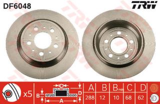 FREN DİSKİ ARKA VOLVO S70 874 V70 I 875 876 XC70 C ROSS COUNTRY 295 19982009 resmi