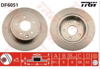FREN DİSKİ ARKA JUKE 10> QASHQAI 07> PULSAR 14> DÜZ 292MM resmi