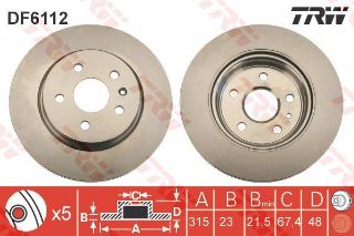 FREN DİSKİ ARKA INSIGNIA 08> / 9-5 10> 17 JANT HAVALI 315MM resmi