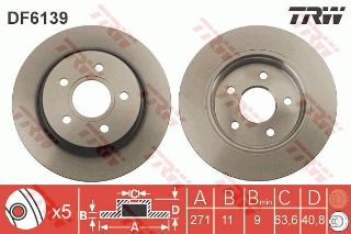 FREN DİSKİ ARKA FOCUS III 11> DÜZ 270MM resmi