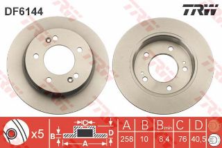 FREN DİSKİ ARKA İX20 10> / VENGA 09> DÜZ 258.5MM resmi
