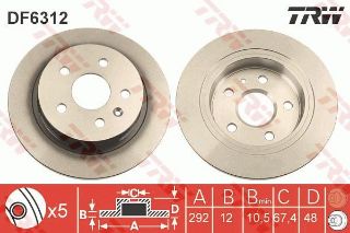 FREN DİSKİ ARKA INSIGNIA 08> DÜZ 292MM resmi