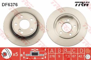 FREN DİSKİ ARKA MERCEDES W176 12 B SERISI 11> resmi
