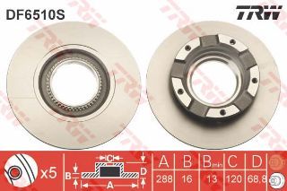 FREN DİSKİ ARKA TRANSİT CUSTOM 2.2 TDCI 12> resmi