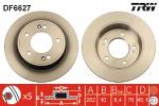 FREN DİSKİ ARKA İ30 12> / SOUL 13> DÜZ 262MM resmi