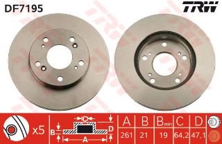 ÖN FREN AYNASI CİVİC VII HATCHBACK 1.4I/1.4 IS/1.6 I 01-05 resmi