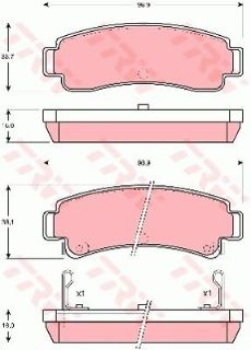 FREN BALATASI ARKA 100NX 90>94 SUNNY 90>95 98,9 MM+36,1 MM+16 MM resmi