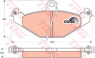 FREN BALATASI ARKA-( RENAULT : LAGUNA I  93>01 "1.8-2.0" 94 SAFRANE I 92>96 "2.0"/ SAFRANE II 96>00 "2.0" )( WVA 20423)(597140) resmi