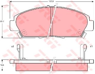 X ÖN BALATA HONDA ACCORD 2.0İ 93-98 ROVER 600 618İ Sİ 96-99 620Sİ 93-99 620SDİ 94-99 14 LIK resmi