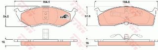 ÖN BALATA B.Y TİP CHRYSLER 300M 2.7 3.5 98-04 VOYAGER 95-01 STRATUS 95-99 CONCORDE resmi
