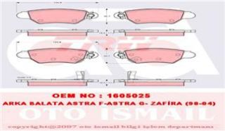 FREN BALATASI ARKA WVA 23053 ( OPEL : ASTRA G 98-- ZAFIRA 99--00 ) resmi