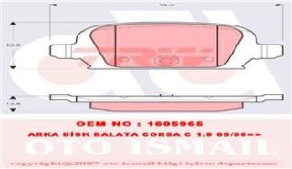 FREN BALATASI ARKA WVA23284 CORSA C TIGRA 00-09   #### resmi