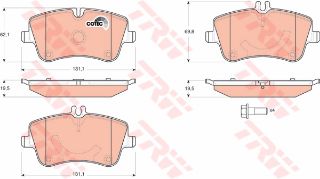 ÖN  FREN BALATASI MERCEDES W203 C180-C200-C240-C320 CLC 160-180-200-220 00-07 CL203 A209 R171 resmi