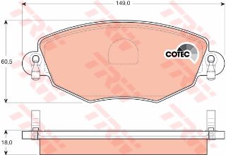 ÖN FREN DİSK BALATA ( FORD : MONDEO 01- ) ( JAGUAR: XTYPE 01-09) resmi