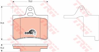 FREN BALATASI ARKA WVA 23305 ( CITROEN : C5 2.0I 16V 2.2HDI 3.0 ) resmi