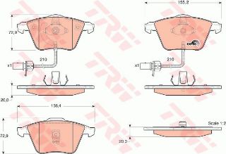 X ÖN BALATA FİŞLİ AUDI A6 2.4 2.5 3.0 QUATTRO 1997-1.05 resmi