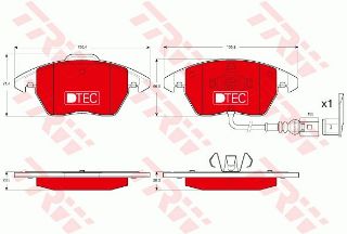 ÖN BALATA FİŞLİ CADDY III 04 GOLF IV V VI 97 JETTA PASSAT 05 POLO 09 OCTAVIA 04 resmi