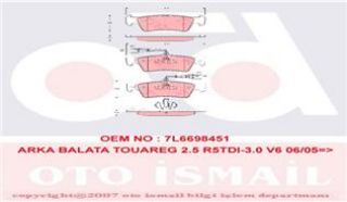 FREN BALATASI ARKA TOUAREG 7L 03> resmi
