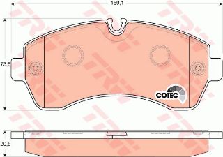ÖN BALATA CRAFTER ÇİFT TEKER BALON TEKER 2.5 TDI 04/06 5.000KG SPRINTER 3 5 06.06 GDB1696 resmi