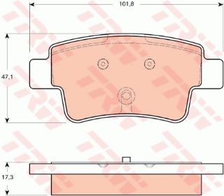 FREN BALATASI ARKA (101 MM) CORSA D  07- resmi