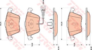 ÖN BALATA GOLF VI 2.0 R4-09 13 GOLF VI 2.0TDİ 13 2.0TSİ 08-13 AUDI A3 03-12 TT 08-14 resmi